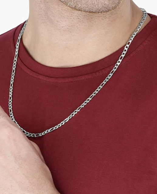 Silver-Toned Stainless Steel Gap Chain