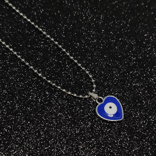 Evil-Eye Heart Pendant