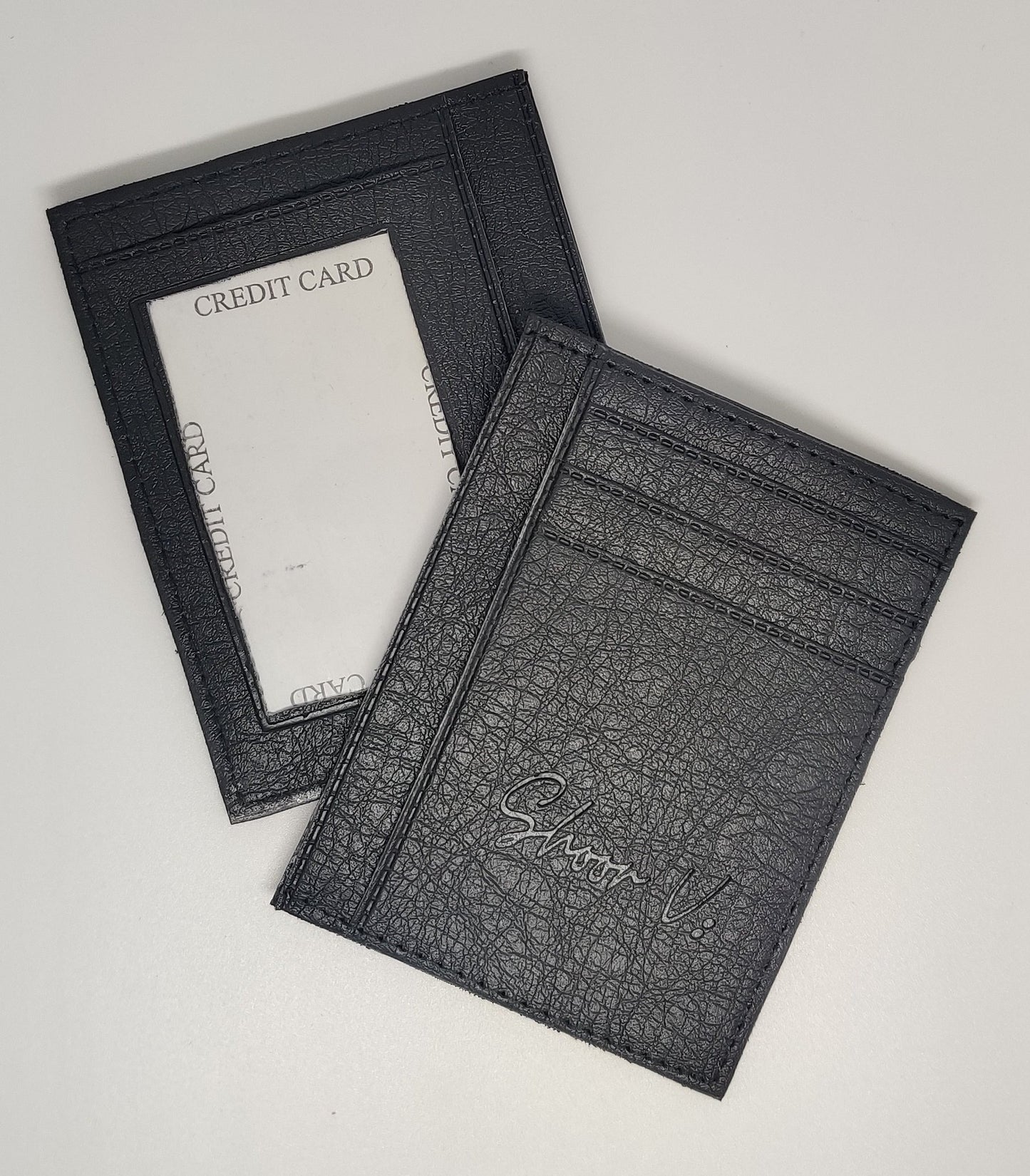 Men Black Leather Card Holder