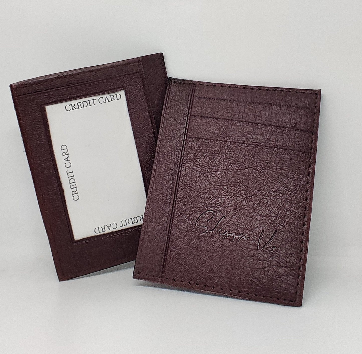 Men Tan Brown Leather Card Holder